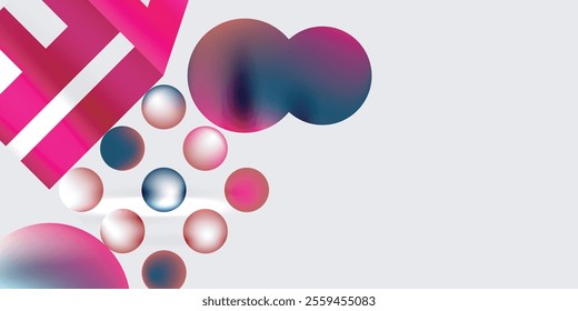 Circles and triangles modern art. Vector Illustration For Wallpaper, Banner, Background, Card, Book Illustration, landing page