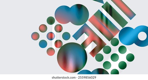 Circles and triangles modern art. Vector Illustration For Wallpaper, Banner, Background, Card, Book Illustration, landing page