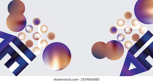 Circles and triangles modern art. Vector Illustration For Wallpaper, Banner, Background, Card, Book Illustration, landing page