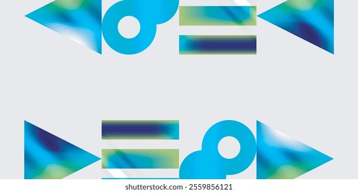 Circles and triangles modern art. Vector Illustration For Wallpaper, Banner, Background, Card, Book Illustration, landing page