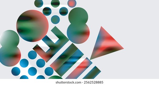 Circles and triangles modern art. Vector Illustration For Wallpaper, Banner, Background, Card, Book Illustration, landing page