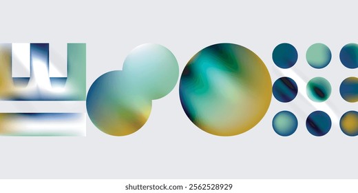 Circles and triangles modern art. Vector Illustration For Wallpaper, Banner, Background, Card, Book Illustration, landing page