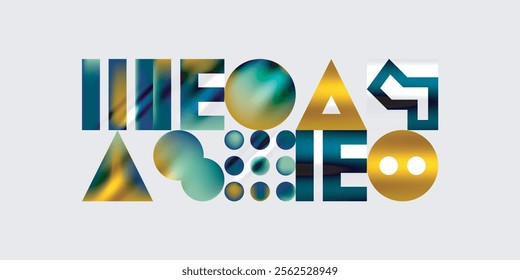 Circles and triangles modern art. Vector Illustration For Wallpaper, Banner, Background, Card, Book Illustration, landing page