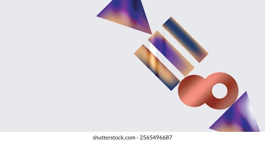 Circles and triangles modern art. Vector Illustration For Wallpaper, Banner, Background, Card, Book Illustration, landing page