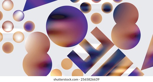 Circles and triangles modern art. Vector Illustration For Wallpaper, Banner, Background, Card, Book Illustration, landing page
