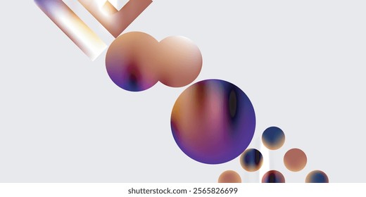 Circles and triangles modern art. Vector Illustration For Wallpaper, Banner, Background, Card, Book Illustration, landing page