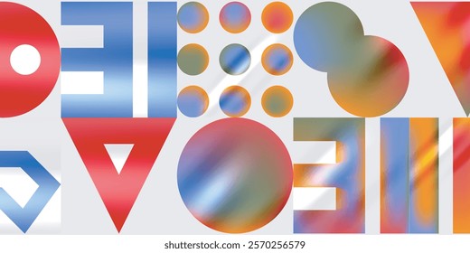 Circles and triangles modern art. Vector Illustration For Wallpaper, Banner, Background, Card, Book Illustration, landing page