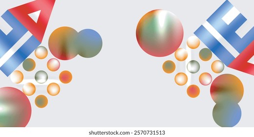 Circles and triangles modern art. Vector Illustration For Wallpaper, Banner, Background, Card, Book Illustration, landing page