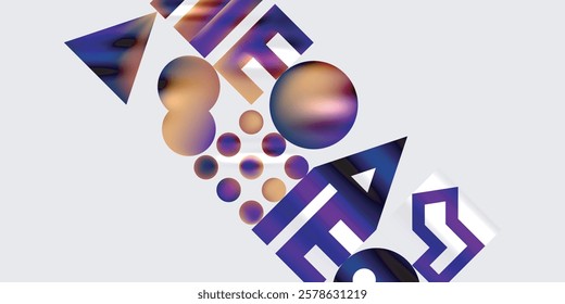 Circles and triangles modern art. Vector Illustration For Wallpaper, Banner, Background, Card, Book Illustration, landing page