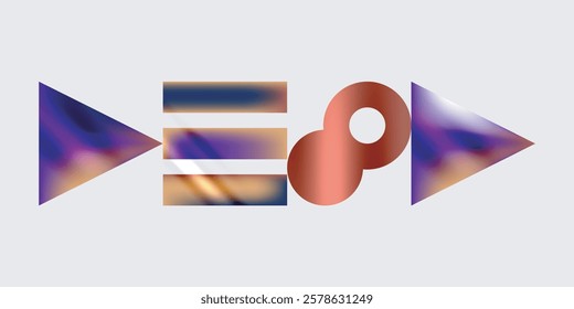 Circles and triangles modern art. Vector Illustration For Wallpaper, Banner, Background, Card, Book Illustration, landing page