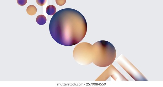 Circles and triangles modern art. Vector Illustration For Wallpaper, Banner, Background, Card, Book Illustration, landing page