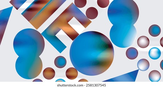 Circles and triangles modern art. Vector Illustration For Wallpaper, Banner, Background, Card, Book Illustration, landing page