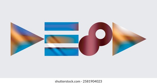 Circles and triangles modern art. Vector Illustration For Wallpaper, Banner, Background, Card, Book Illustration, landing page