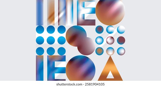 Circles and triangles modern art. Vector Illustration For Wallpaper, Banner, Background, Card, Book Illustration, landing page