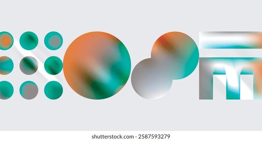 Circles and triangles modern art. Vector Illustration For Wallpaper, Banner, Background, Card, Book Illustration, landing page