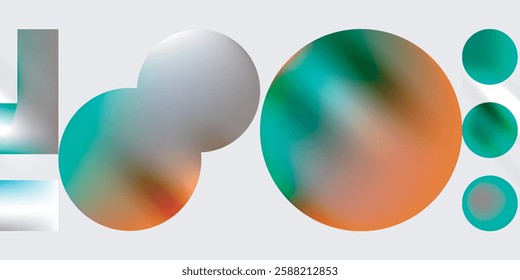 Circles and triangles modern art. Vector Illustration For Wallpaper, Banner, Background, Card, Book Illustration, landing page