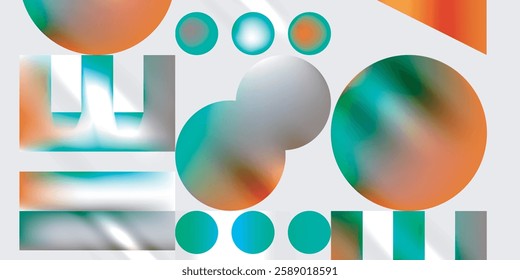 Circles and triangles modern art. Vector Illustration For Wallpaper, Banner, Background, Card, Book Illustration, landing page