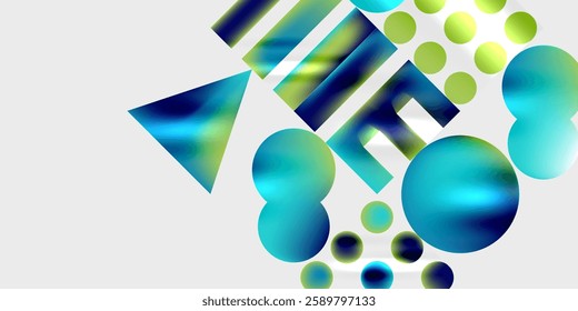 Circles and triangles modern art. Vector Illustration For Wallpaper, Banner, Background, Card, Book Illustration, landing page