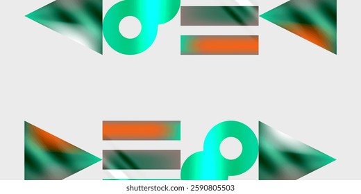 Circles and triangles modern art. Vector Illustration For Wallpaper, Banner, Background, Card, Book Illustration, landing page