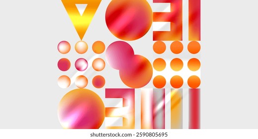 Circles and triangles modern art. Vector Illustration For Wallpaper, Banner, Background, Card, Book Illustration, landing page