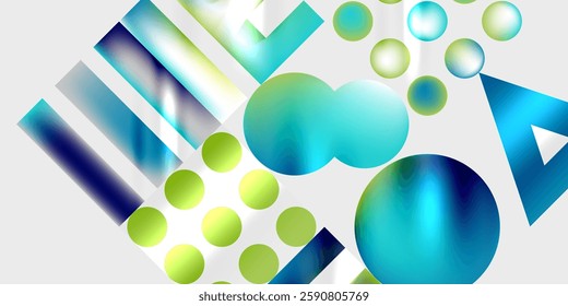 Circles and triangles modern art. Vector Illustration For Wallpaper, Banner, Background, Card, Book Illustration, landing page