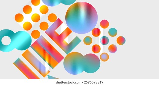 Circles and triangles modern art. Vector Illustration For Wallpaper, Banner, Background, Card, Book Illustration, landing page