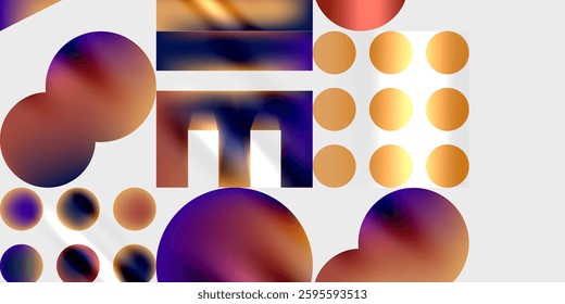 Circles and triangles modern art. Vector Illustration For Wallpaper, Banner, Background, Card, Book Illustration, landing page