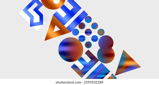 Circles and triangles modern art. Vector Illustration For Wallpaper, Banner, Background, Card, Book Illustration, landing page