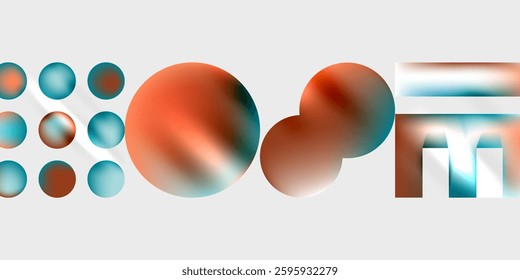 Circles and triangles modern art. Vector Illustration For Wallpaper, Banner, Background, Card, Book Illustration, landing page