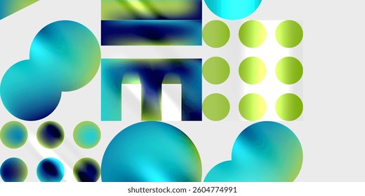 Circles and triangles modern art. Vector Illustration For Wallpaper, Banner, Background, Card, Book Illustration, landing page