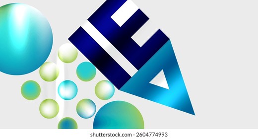 Circles and triangles modern art. Vector Illustration For Wallpaper, Banner, Background, Card, Book Illustration, landing page