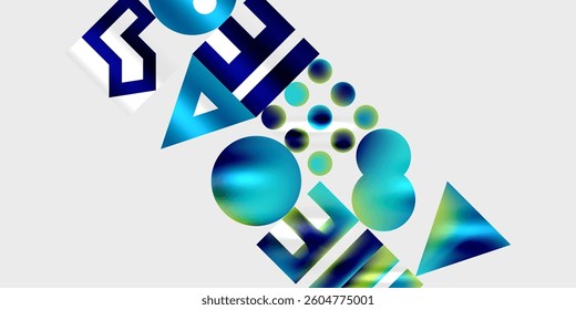 Circles and triangles modern art. Vector Illustration For Wallpaper, Banner, Background, Card, Book Illustration, landing page
