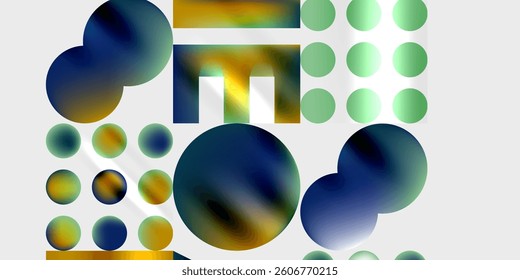 Circles and triangles modern art. Vector Illustration For Wallpaper, Banner, Background, Card, Book Illustration, landing page