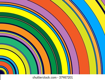 Circles in various color.