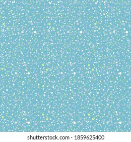 Círculos de varios colores sobre un fondo azul claro 
similar a las salpicaduras de nieve o pintura. Fondo vectorial impecable.