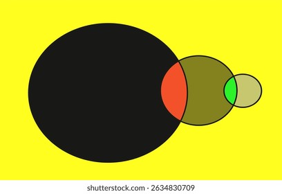 Circles of various sizes arranged horizontally