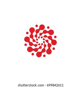 Circles vector logo. New modern isolated abstract sun shape. Round logo. 