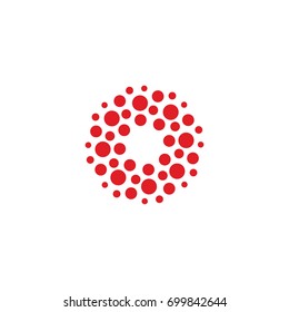 Circles vector logo. New modern isolated abstract sun shape. Round logo. 