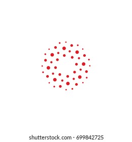 Circles vector logo. New modern isolated abstract sun shape. Round logo. 