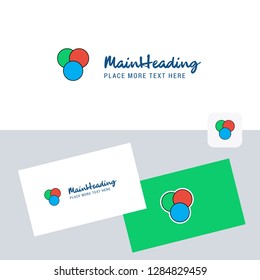 Circles  vector logotype with business card template. Elegant corporate identity. - Vector