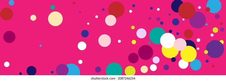 Circles Vibrant Pink White Dark Pattern. Yellow Multicolor Play Rainbow Red Purple Textile. Kids Children Vivid Blue Beige Green Illustration. Bright Violet Pastel Color Indigo Background.