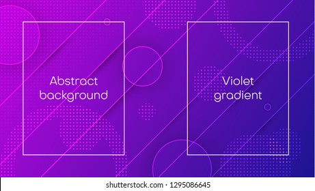 Circles violet gradient background