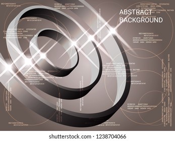 Circles volume sparkle on background. 3D vector illustration . Creative geometric background. Abstract composition. Glossy three-dimensional circles in space.