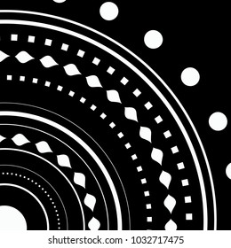 circles white black