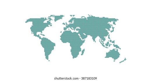 Circles world map background
