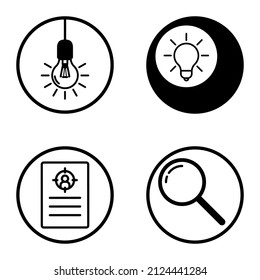 Círculos1-2 Icono plano Conjunto Aislado En Fondo Blanco
