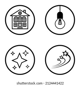 Círculos1-2 Icono plano Conjunto Aislado En Fondo Blanco