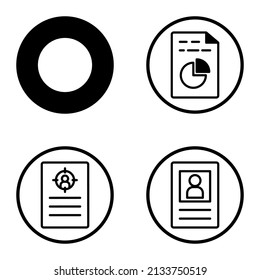 Circles1-2 Flat Icon Set Isolated On White Background