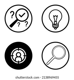 Círculos1-2 Icono plano Conjunto Aislado En Fondo Blanco