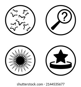 Circles1-2 Flat Icon Set Isolated On White Background